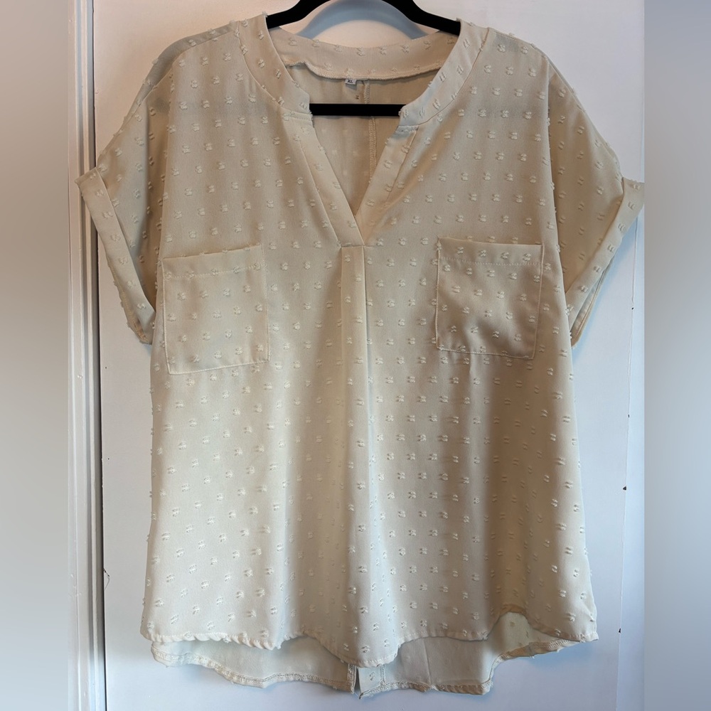 Elegant Cream Women's Top